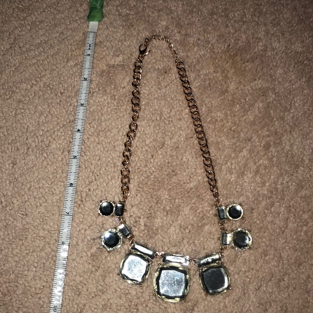 Diamond and gold statement necklace